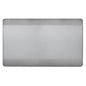 Trendi 2 Gang Artistic Modern Glossy Tactile Double Blanking Plate Stainless Steel