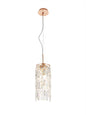 Diyas Maddison 15cm  Cylinder 2 Light G9 Rose Gold/Crystal Ceiling Pendant Light Fitting