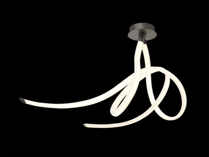 Mantra Armonia Semi Flush Large Ribbons, Dimmable, 60W LED, 3000K, 4500lm, Titanium/Frosted Acrylic, 3yrs Warranty Ceiling