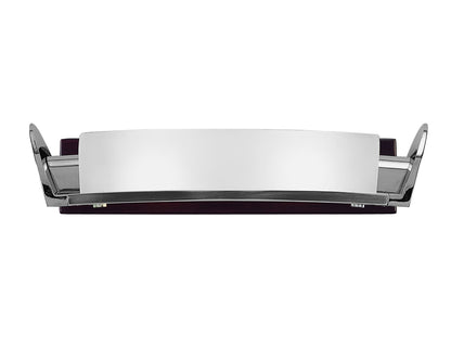 Mantra Zira Wall Light 2 Light G9, Polished Chrome/Frosted White Glass/Wenge