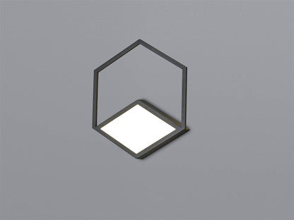 Mantra Fusion Kubick Ceiling/Wall Light Dimmable, 24W LED, 3000K, 1630lm, Black, 3yrs Warranty