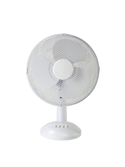 Airo 40W 12 Inch 3 Speed Oscillating Desk Fan in White