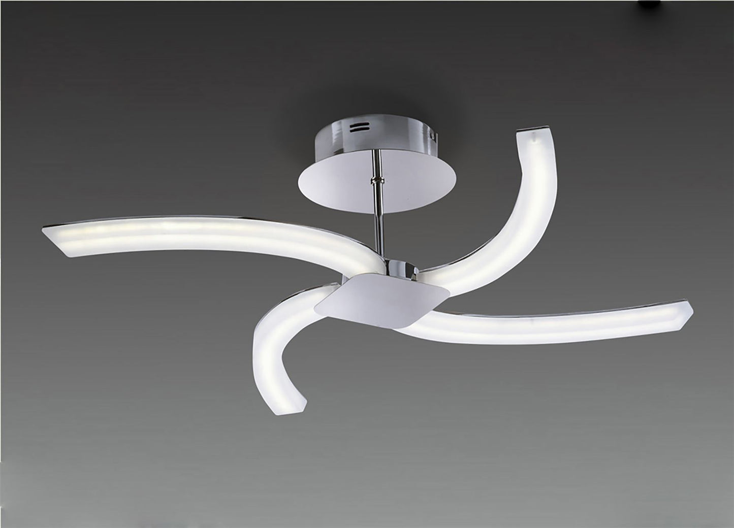 Mantra M3561 On Semi Flush 20W LED 3000K, 2000lm, Polished Chrome/Frosted Acrylic, 3yrs Warranty - M3561 Ceiling