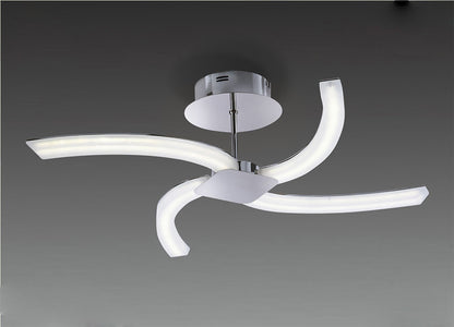 Mantra M3561 On Semi Flush 20W LED 3000K, 2000lm, Polished Chrome/Frosted Acrylic, 3yrs Warranty - M3561 Ceiling