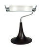 Mantra Zira Table Lamp 2 Light G9, Polished Chrome/Frosted White Glass/Wenge