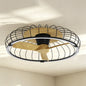 Nature 79cm 75W LED Dimmable Ceiling Light With Built-In 30W DC Reversible Fan, Black/Wood Finish c/w Remote & APP Control, 5000lm