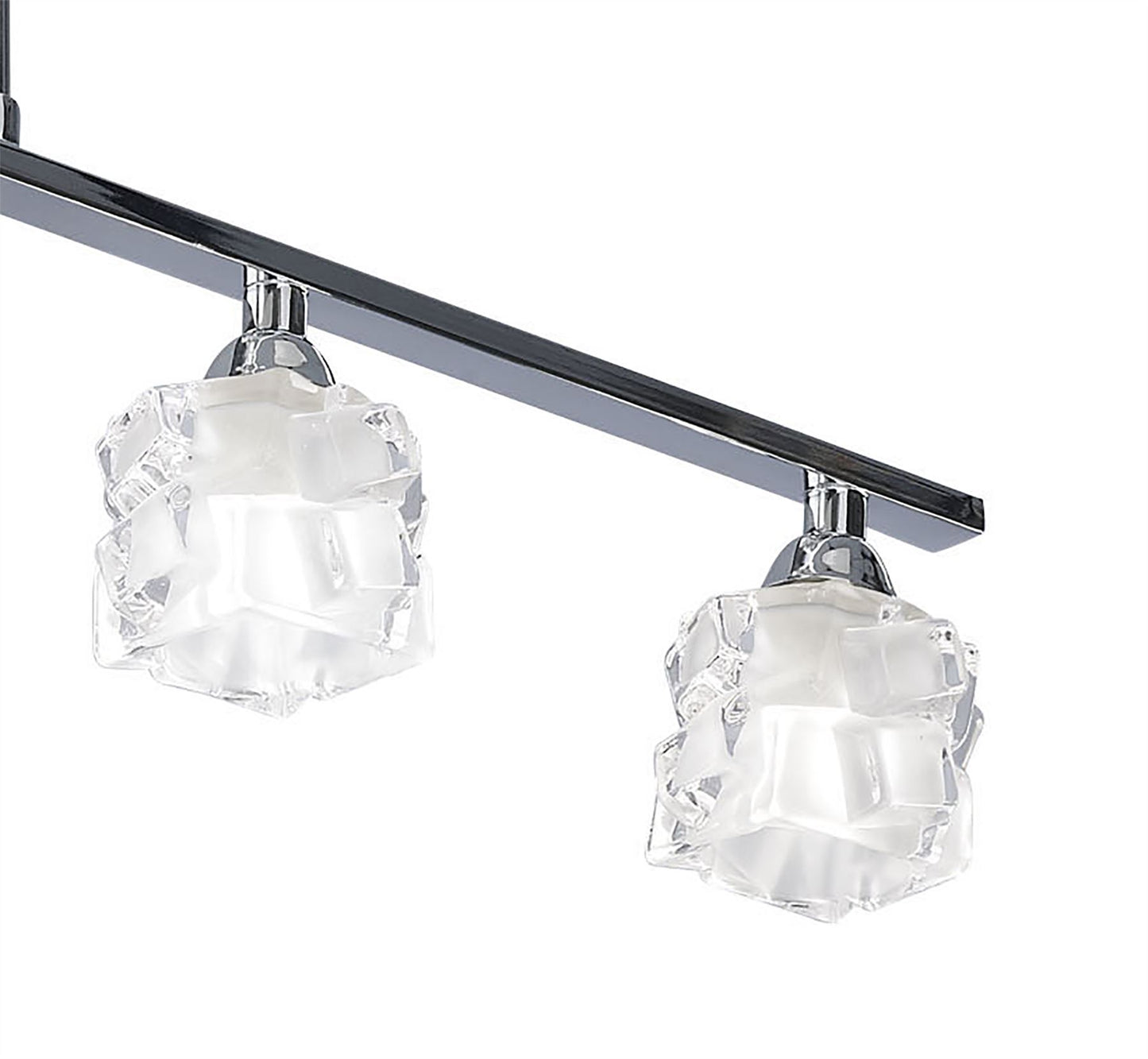 Mantra M1847 Ice Linear Pendant 4 Light G9 ECO Bar, Polished Chrome