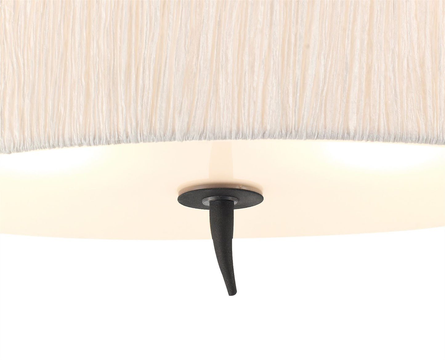 Mantra M1152 Eve Semi Ceiling 2 Light E27, Anthracite with White Oval Shade