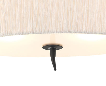 Mantra M1152 Eve Semi Ceiling 2 Light E27, Anthracite with White Oval Shade