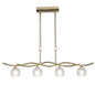 Mantra Dali Telescopic Linear Pendant Line 4 Light G9, Polished Brass