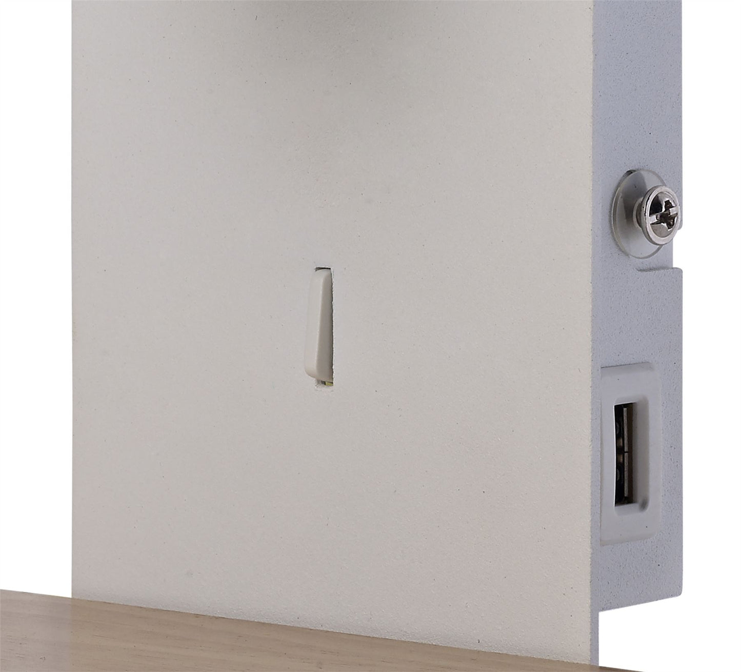 Mantra M5463 Nordica II Position Wall Light with USB Socket, 180lm, 1x3W 3000K LED White/Beech, 3yrs Warranty