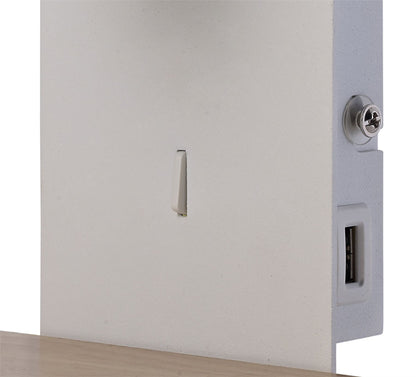 Mantra M5463 Nordica II Position Wall Light with USB Socket, 180lm, 1x3W 3000K LED White/Beech, 3yrs Warranty