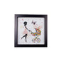Diyas Home Crystal Wall Art (DH) Bambino Mother with Pram, Black Frame Pink Crystal Framed