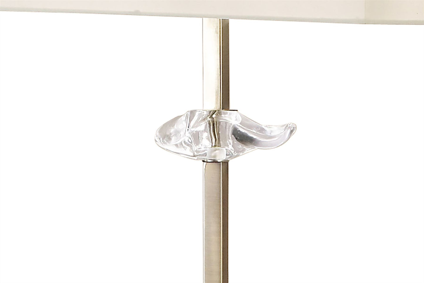 Mantra Akira Floor Lamp 3 Light E27, Antique Brass with Cream Shade