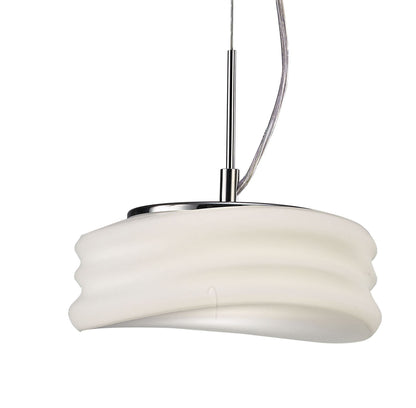 Mantra M3622 Mediterraneo Pendant 2 Light GU10 Small, Polished Chrome/Frosted White Glass