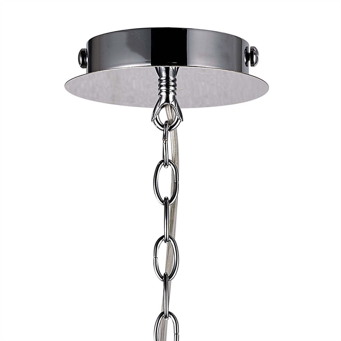 Diyas Eden 55cm  4 Light G9 Polished Chrome/Crystal Ceiling Pendant Light Fitting