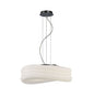 Mantra M3620 Mediterraneo Pendant 3 Light E27 Large, Polished Chrome/Frosted White Glass