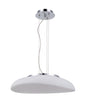 Mantra M4891 Opal Oval Pendant 4 Light E27, Polished Chrome/Frosted White Glass
