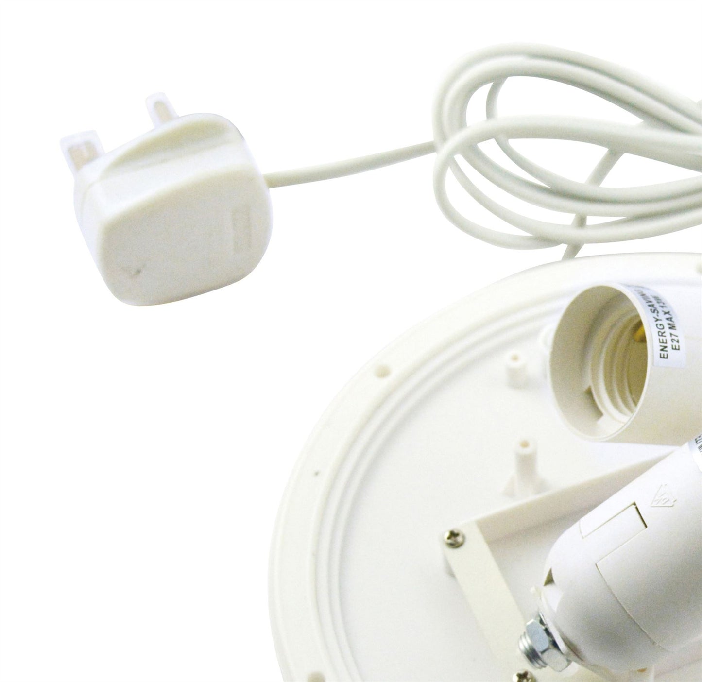 Mantra Huevo E27 Plate 2 Light CFL Indoor with Foot Switch, White