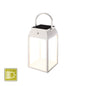 Mantra Fusion Sapporo Cordless Sapporo Large Solar Rechargeable Battery Operated Lantern, 3W LED, 3000K, 238lm, IP54, White, 3yrs Warranty