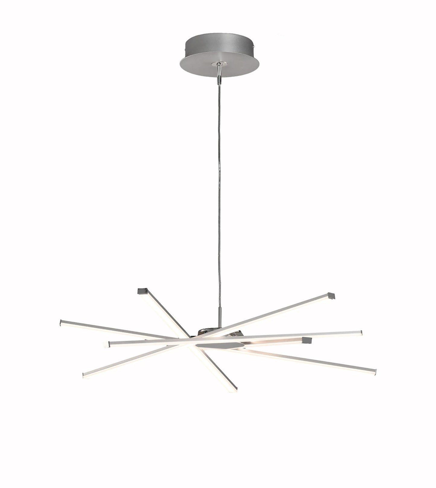 Mantra M5915 Star LED Pendant 69cm Round 42W 3000K, 3700lm, Silver/Frosted Acrylic/Polished Chrome, 3yrs Warranty