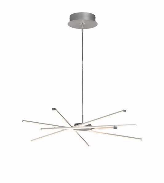 Mantra M5915 Star LED Pendant 69cm Round 42W 3000K, 3700lm, Silver/Frosted Acrylic/Polished Chrome, 3yrs Warranty