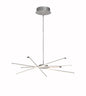 Mantra M5915 Star LED Pendant 69cm Round 42W 3000K, 3700lm, Silver/Frosted Acrylic/Polished Chrome, 3yrs Warranty