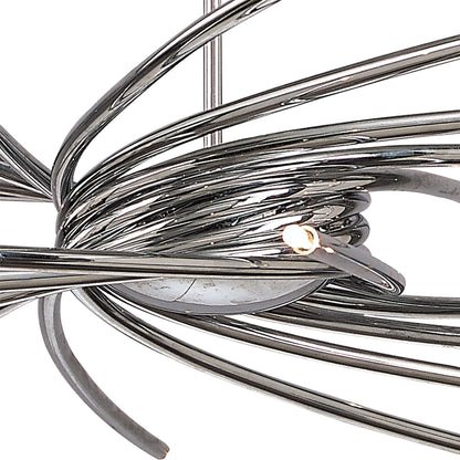 Mantra Aire 66cm Telescopic Pendant 20 Light G4 Curved Arms, Polished Chrome, NOT LED/CFL Compatible