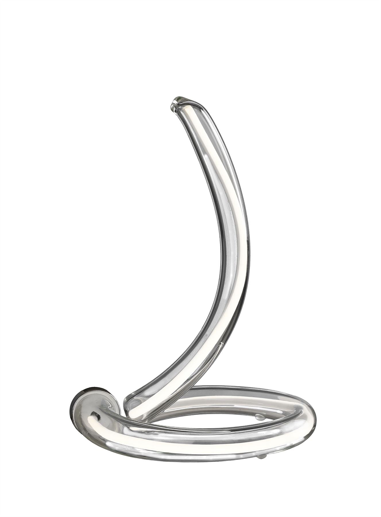 Mantra Adaggio Iris Crystal Table Lamp, 8W LED, 3000K, 640lm, Polished Chrome/Clear, Made In Spain, 3yrs Warranty