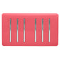 Trendi Artistic Modern Glossy 6 Gang 2 Way Rocker Double Plate Tactile Light Switch Strawberry