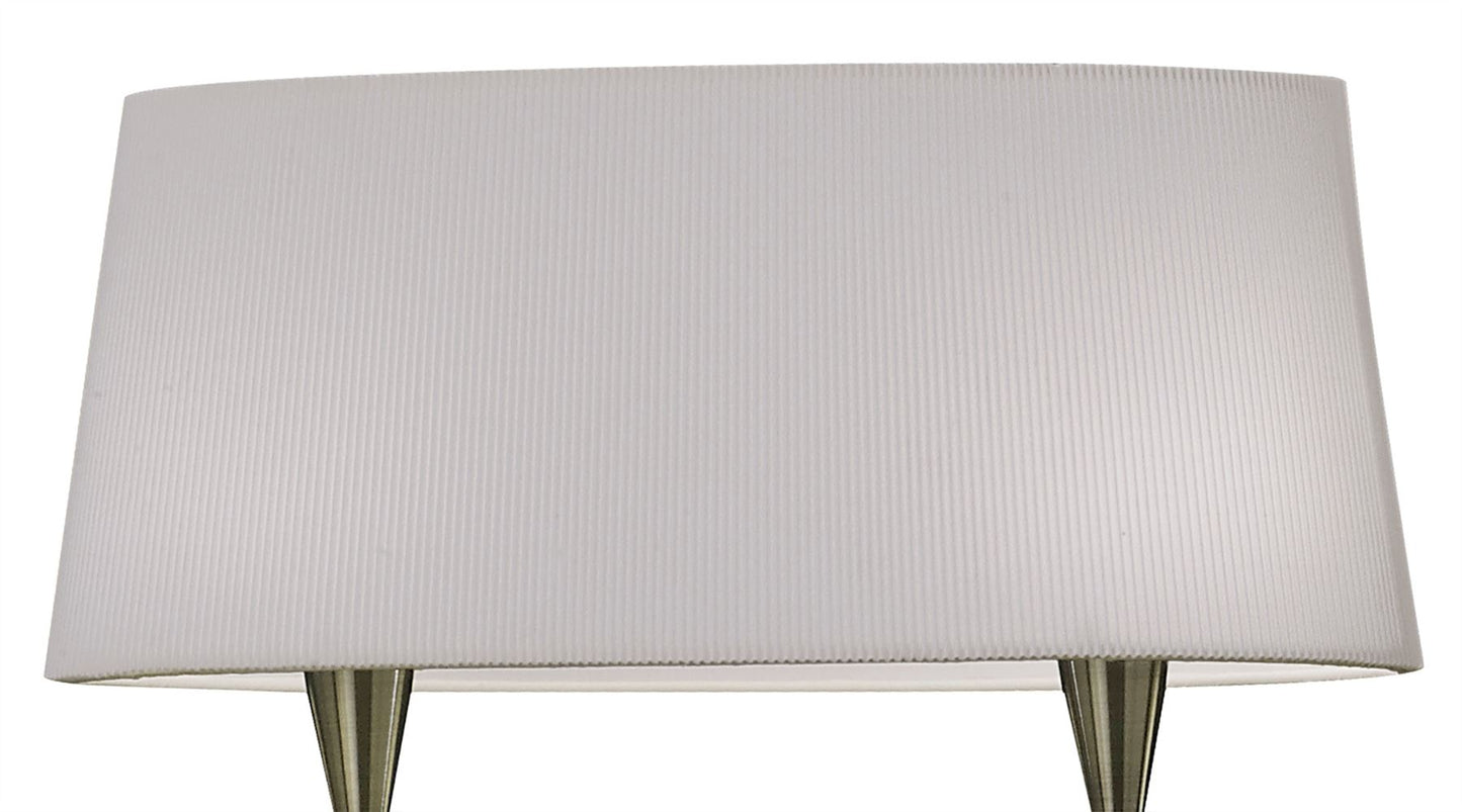 Mantra Mara Linear Pendant 2 Arm 4 Light E14, Antique Brass with Ivory White Shades