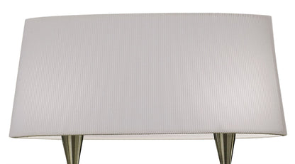 Mantra Mara Linear Pendant 2 Arm 4 Light E14, Antique Brass with Ivory White Shades