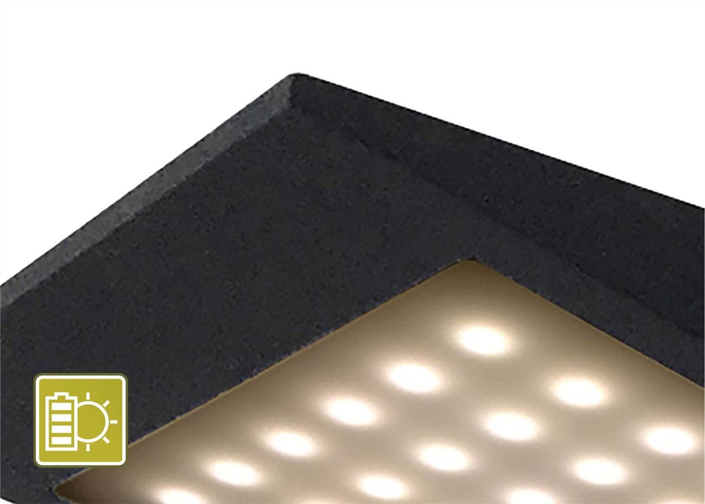 Mantra Fusion Yeti Solar/Sensor Wall Light, 2.2W LED, 3000K, 188lm, IP54, Graphite, 3yrs Warranty