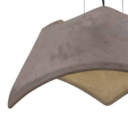 Mantra M4815 Maui Pendant 3 Light E27, Cement Effect/Polished Chrome