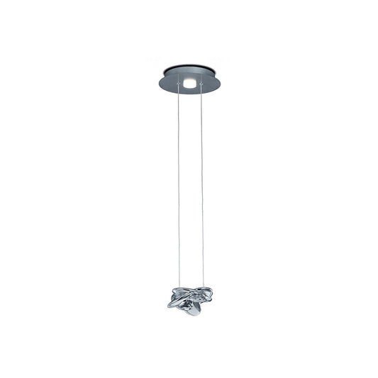 Mantra M5904 Nido Pendant 25cm Round 1 + 1 Lights 6W + 5W LED 3000K, 800lm, Chrome, 3yrs Warranty