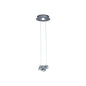 Mantra M5904 Nido Pendant 25cm Round 1 + 1 Lights 6W + 5W LED 3000K, 800lm, Chrome, 3yrs Warranty