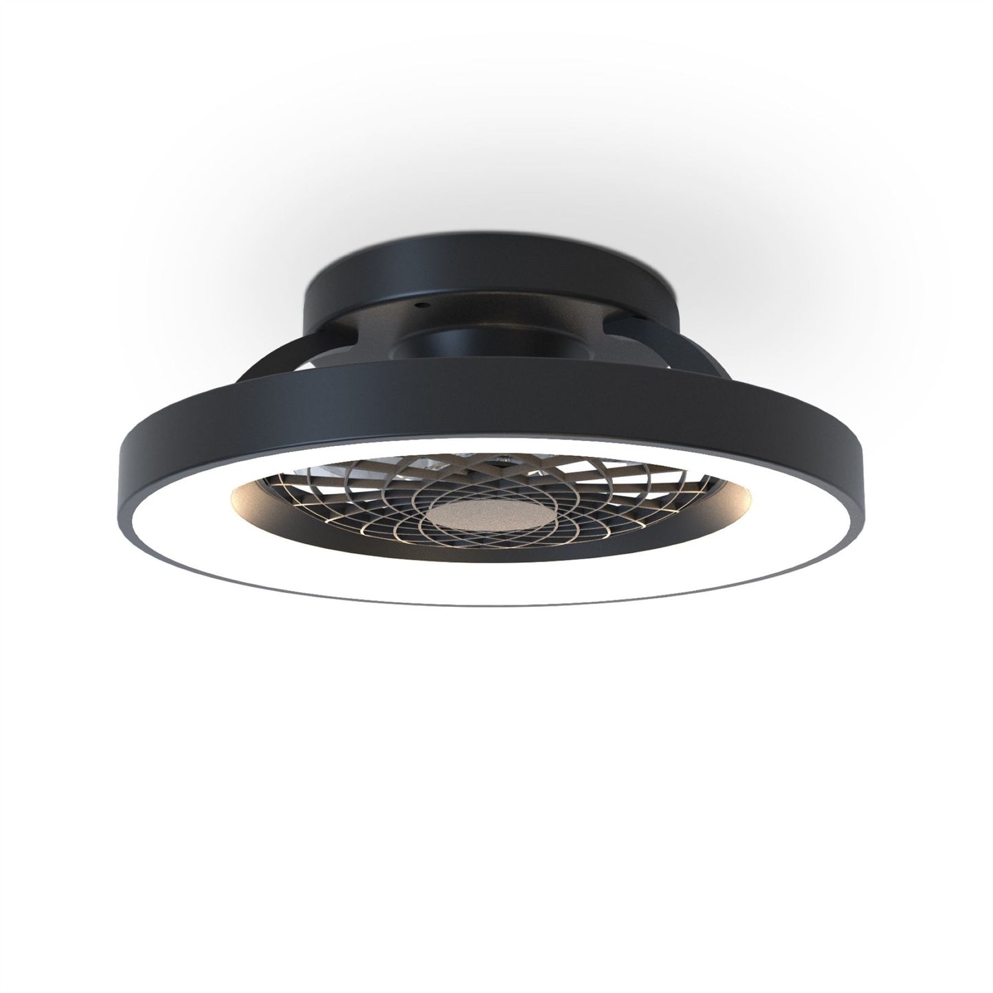 Tibet Mini 53cm 70W LED Dimmable Ceiling Light With 35W DC Reversible Fan, Remote, 3900lm, Black, 5yrs Warranty