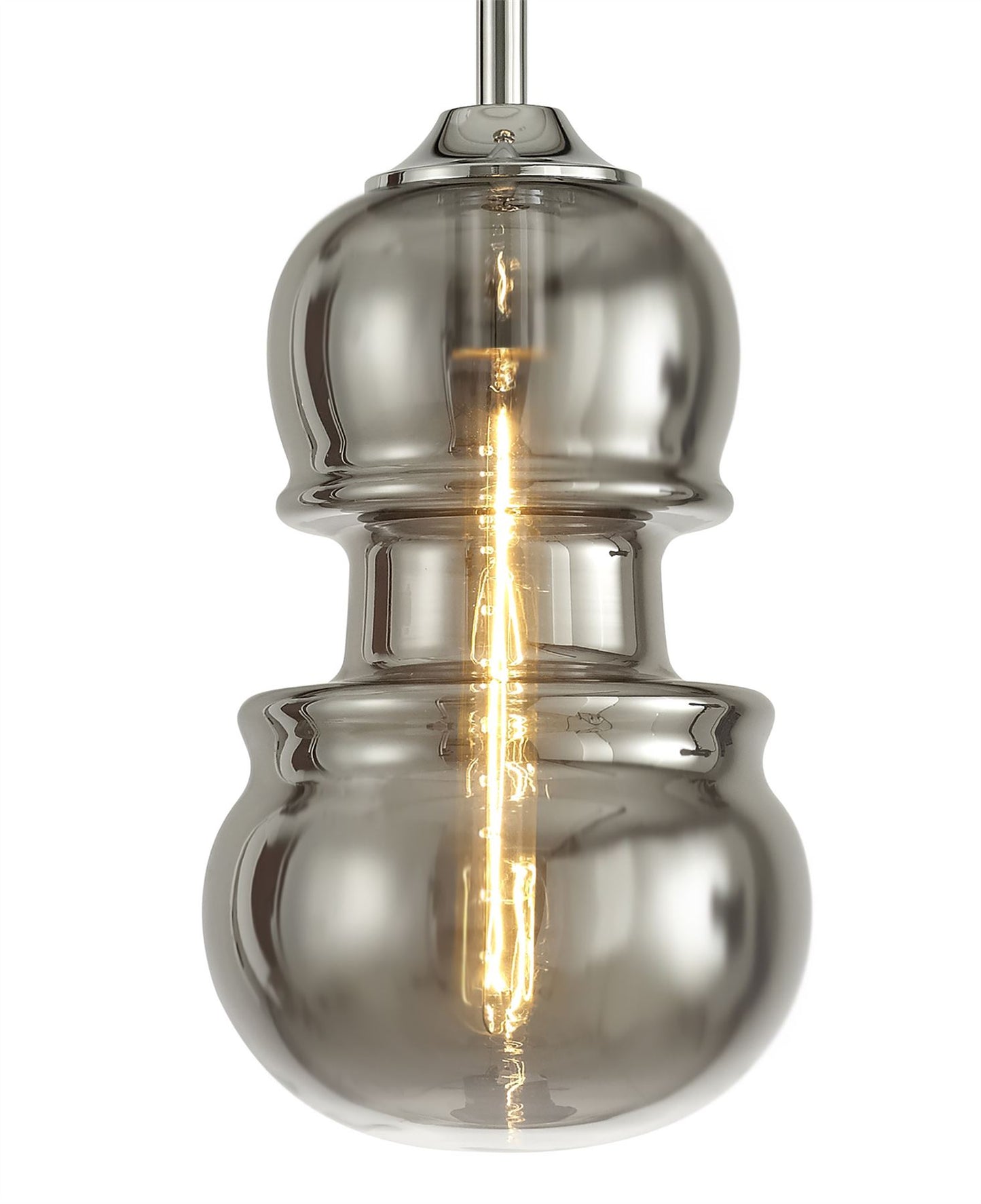 Mantra Sonata Pendant 22cm Round, 1 x E27, Polished Chrome/Graphite