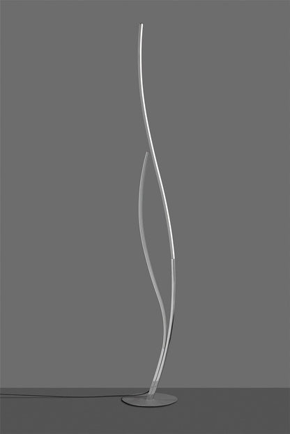 Mantra M6108 Corinto Floor Lamp 174cm, 30W LED, 3000K, 2400lm Dimmable, Silver Chrome, 3yrs Warranty