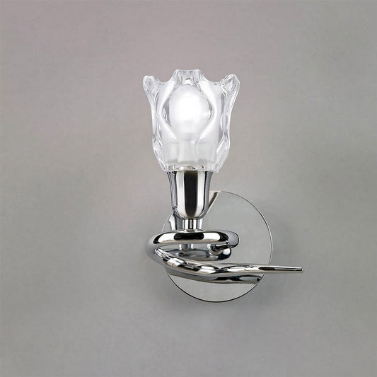 Mantra Amel Wall Light Switched 1 Light L1/SGU10, Polished Chrome, CFL Lamps INCLUDED