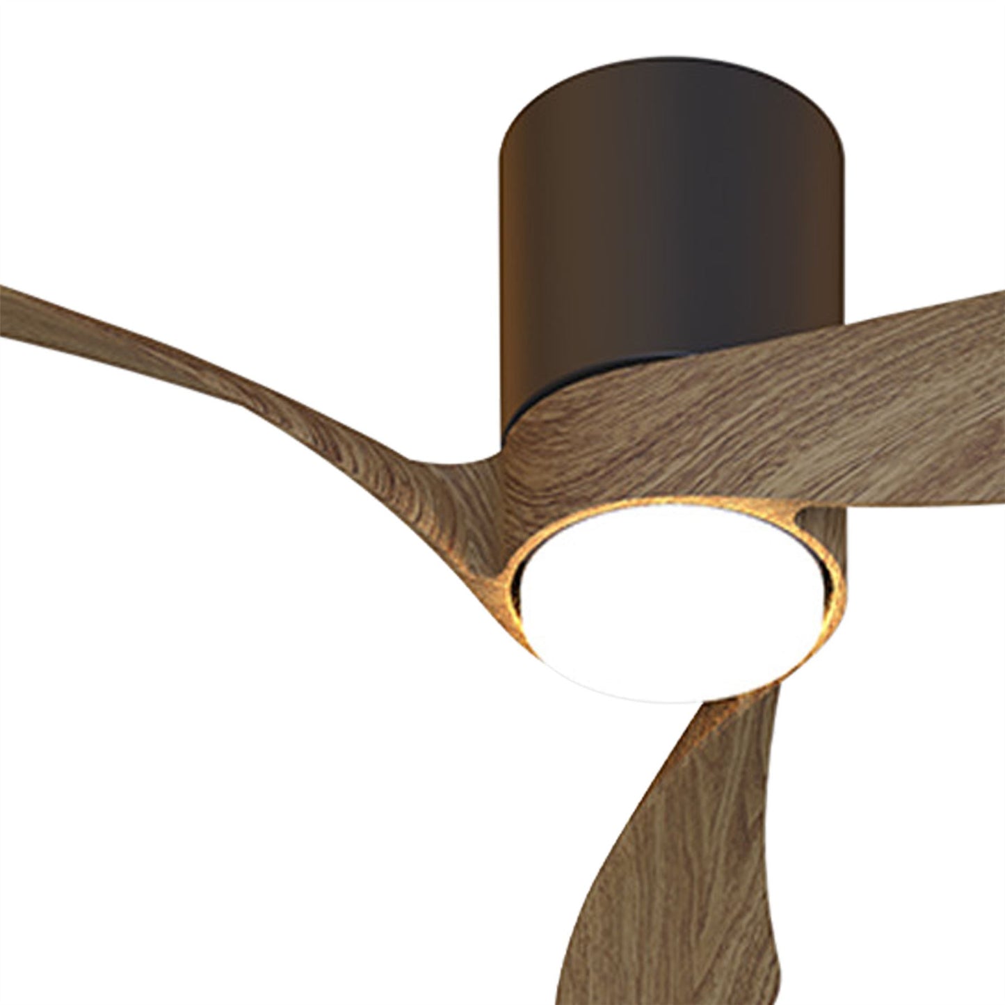 Nemo II XS 72cm 15W LED Dimmable Ceiling Light With Built-In 26W DC Fan, 3000-5000K Remote Control, 3000lm, Walnut/Black, 5yrs Warranty