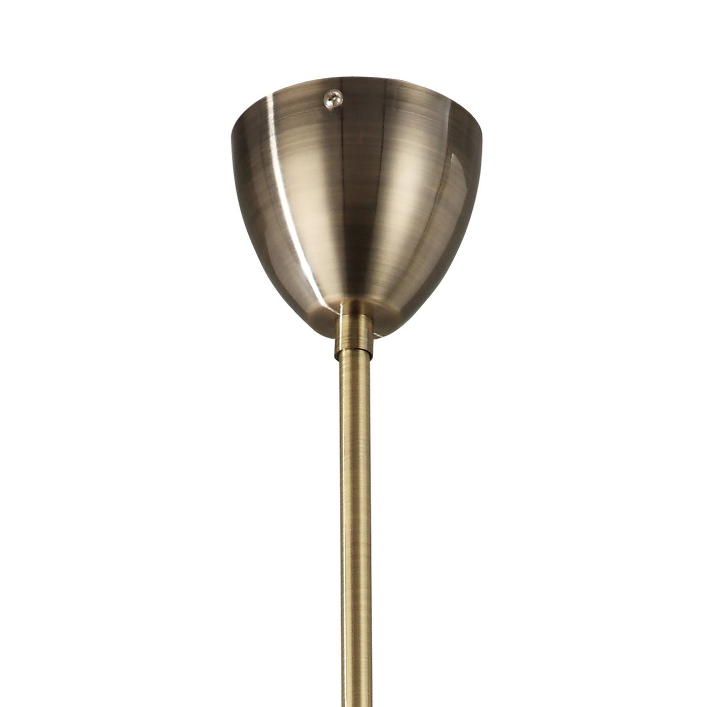 Diyas Cortina 40cm Telescopic  6 Light G9 with Adjustable Rings Antique Brass/Crystal Ceiling Pendant Light Fitting
