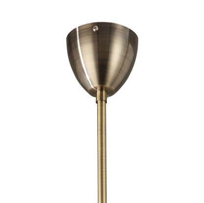 Diyas Cortina 40cm Telescopic  6 Light G9 with Adjustable Rings Antique Brass/Crystal Ceiling Pendant Light Fitting