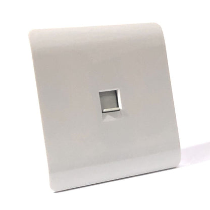 Trendi Artistic Modern Glossy Tactile Telephone Socket White ART-TLPWH