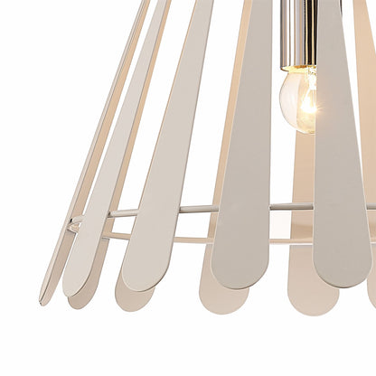 Deco Somerset Pendant 1 Light E27 White/Polished Chrome
