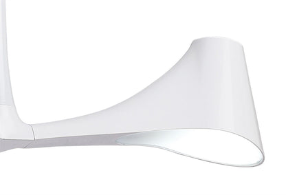 Mantra Ora 70cm Telescopic Convertible To Semi Flush 3 Light E27, Gloss White/White Acrylic/Polished Chrome, CFL Lamps INCLUDED