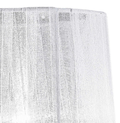 Mantra M5279 Louise Table Lamp 1 Light E27 with White Shade Polished Chrome/Clear Crystal