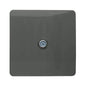 Trendi 1 Gang Artistic Modern Glossy Screwless Television Satellite Socket Charcoal