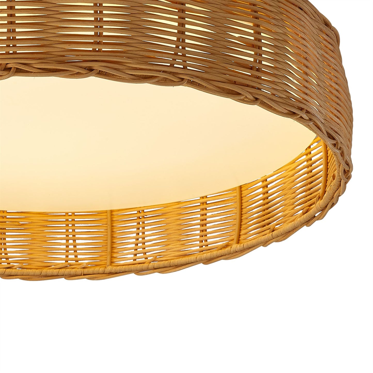 Mantra Kilimanjaro 54.5cm 50W LED Ceiling Light, CCT 2700/4000/5000K, 3800lm, Beige Rattan, 5yrs Warranty