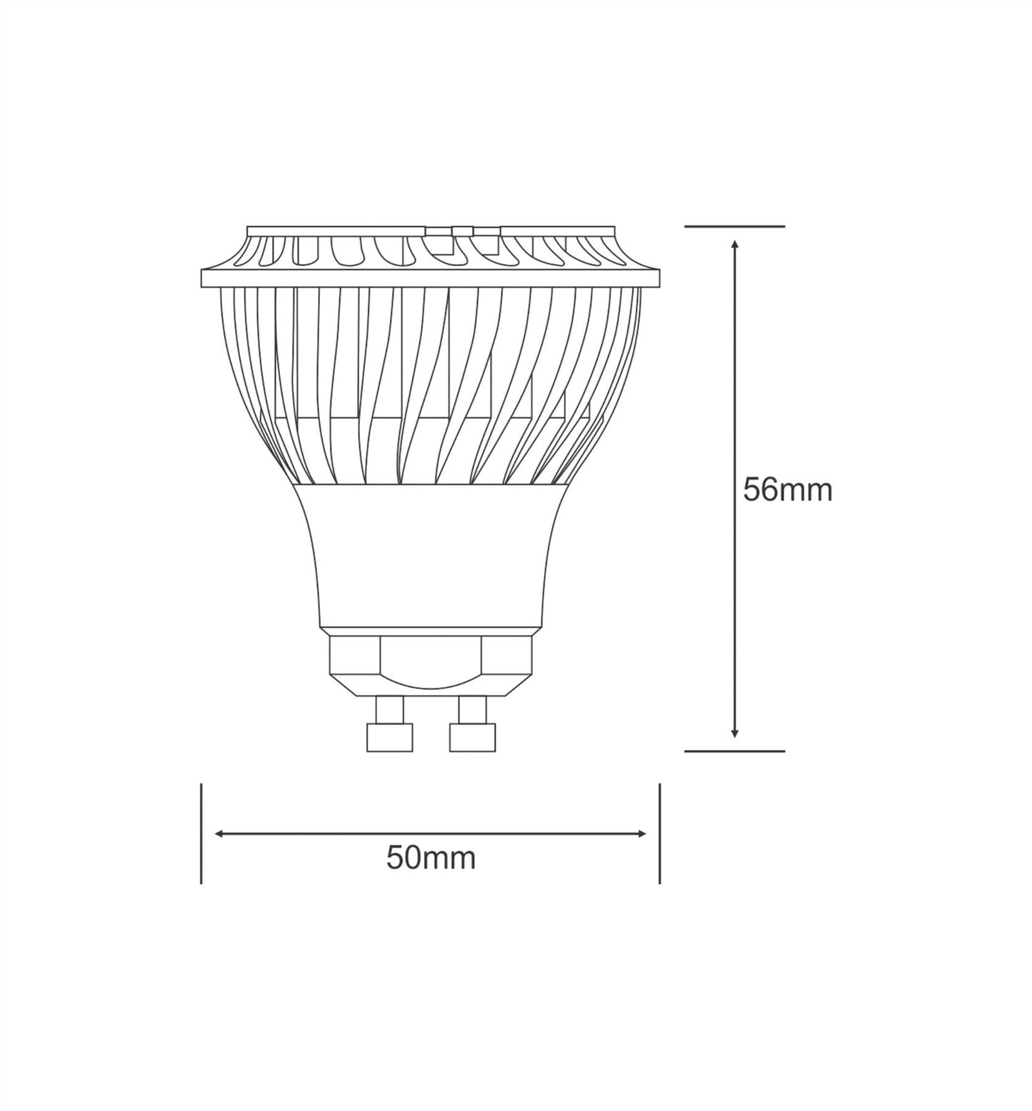 Luxram MegaLED GU10 6.5W Natural White 4000K 60° 445lm (Space Grey) LED